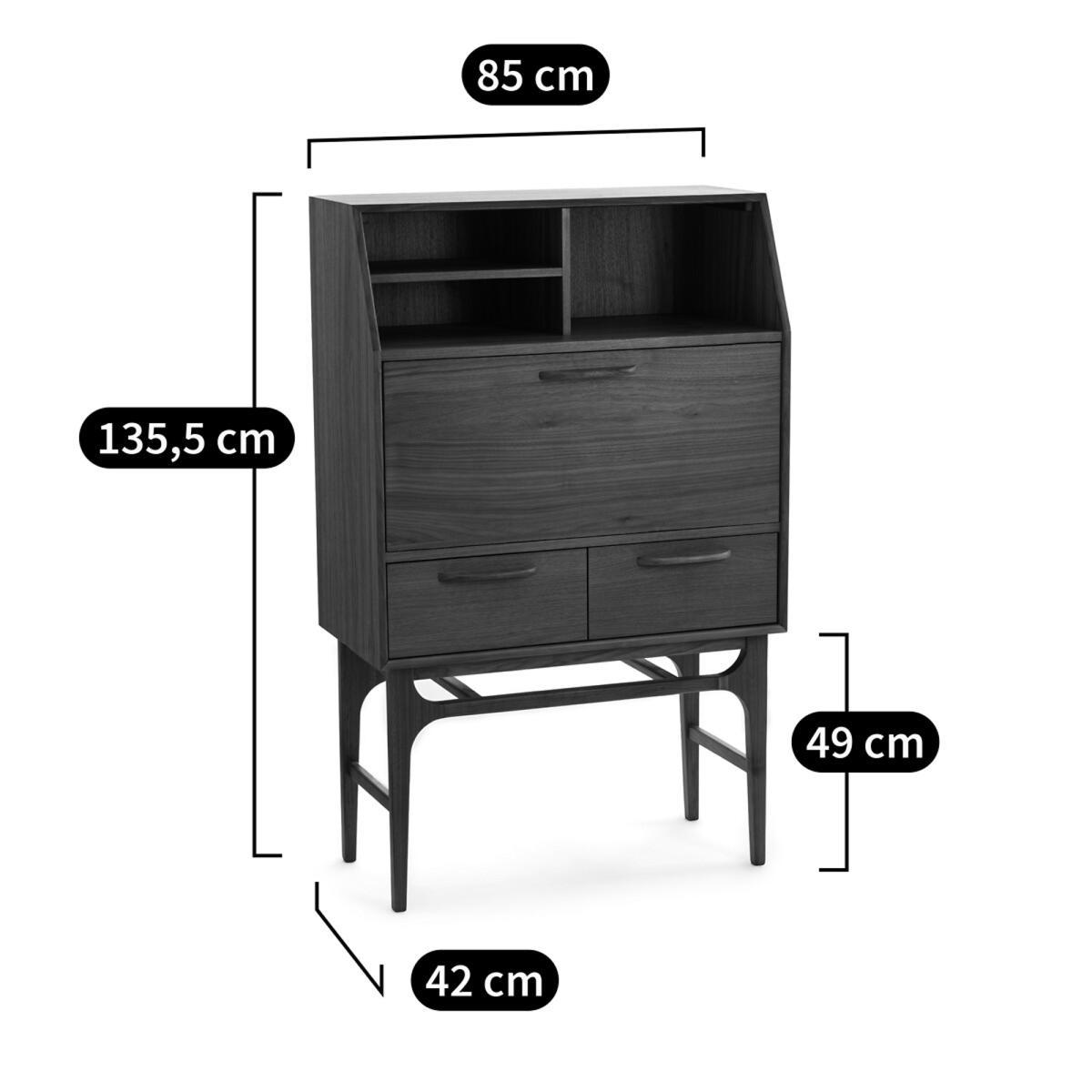 Larsen Vintage Walnut Secretary Desk – image 10