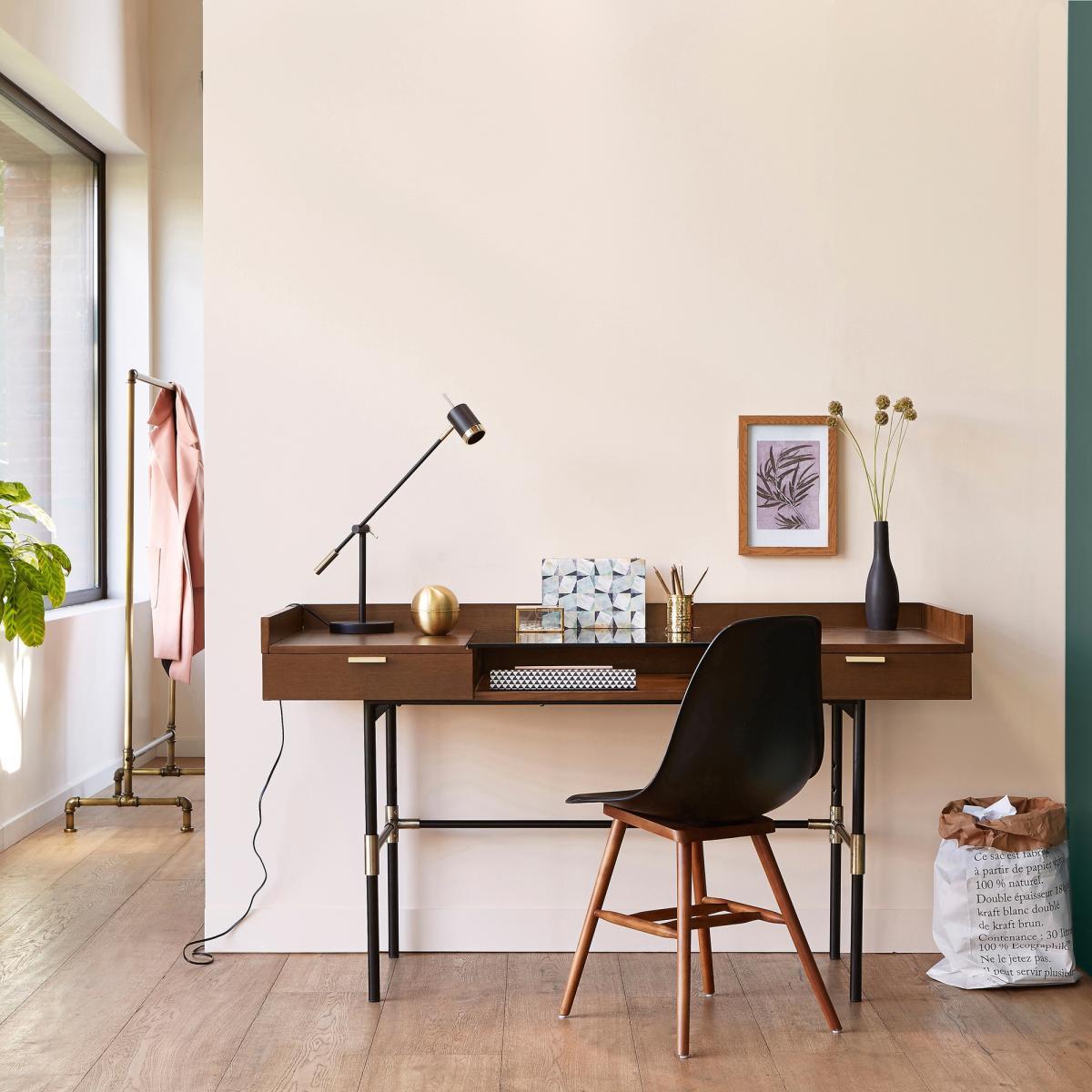 Arlon Walnut & Metal Contemporary Design Desk – image 6