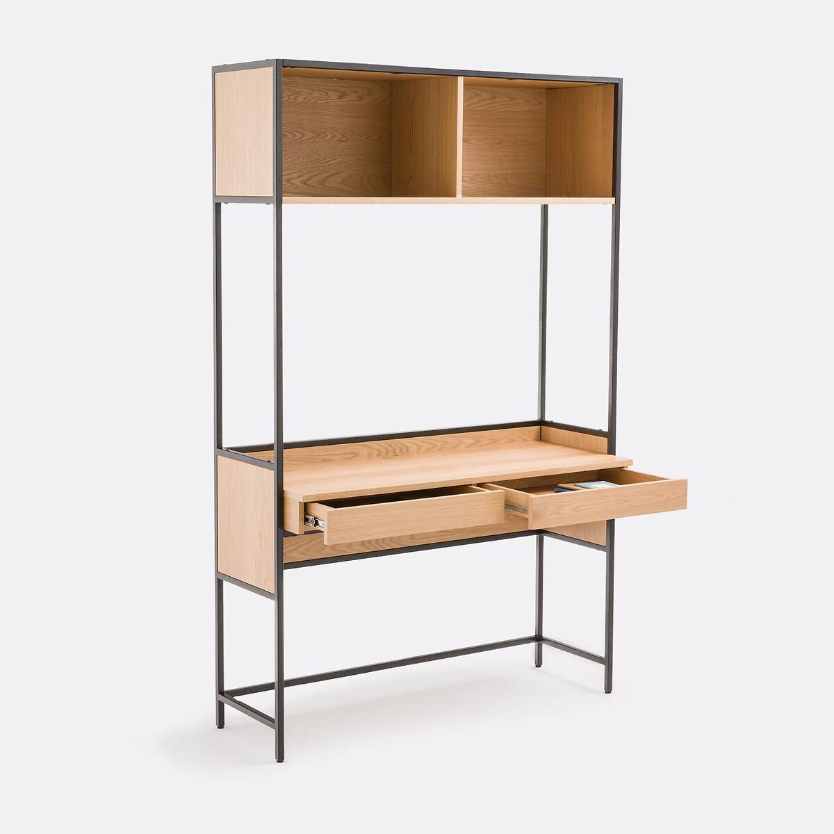 Volga Desk with Shelving, 2 Drawers + 2 Compartments – image 5