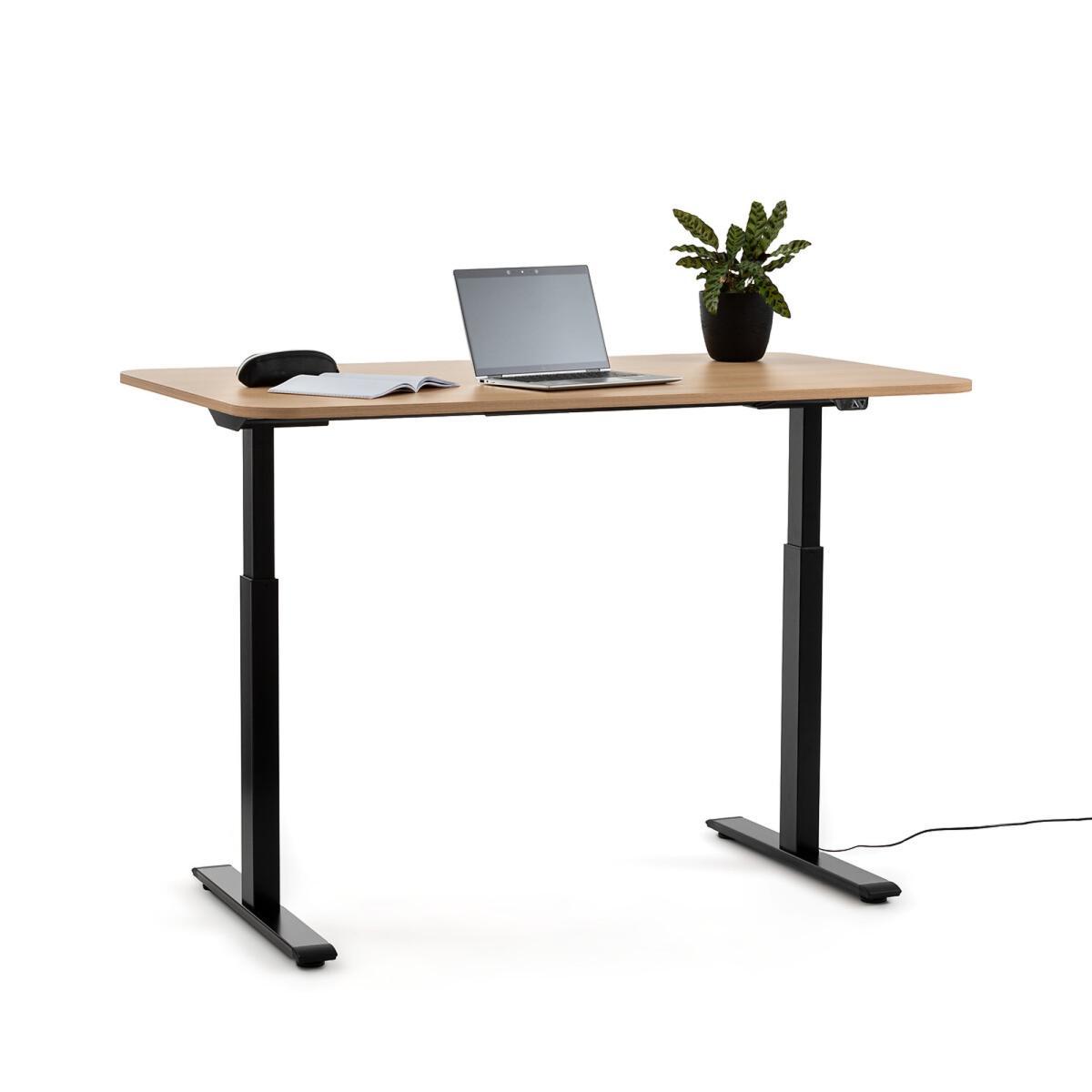 Ryta Oak Effect & Steel Electric Sit-Stand Desk – image 3