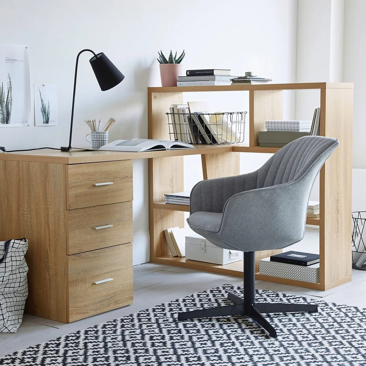 Fénon Reversible Desk with Bookcase – image 2