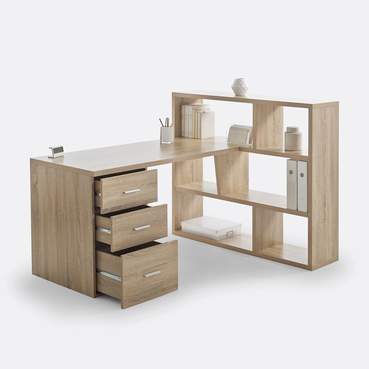 Fénon Reversible Desk with Bookcase – image 3