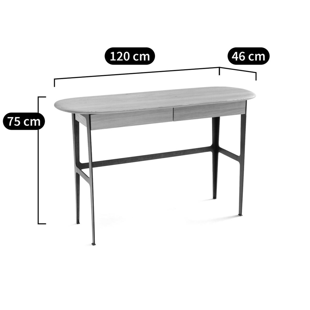 Addisson FSC Solid Oak and Oak Veneer Desk – image 6