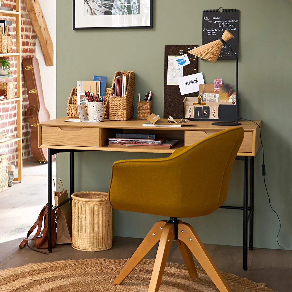 Noyeto Wood & Metal Desk – image 2