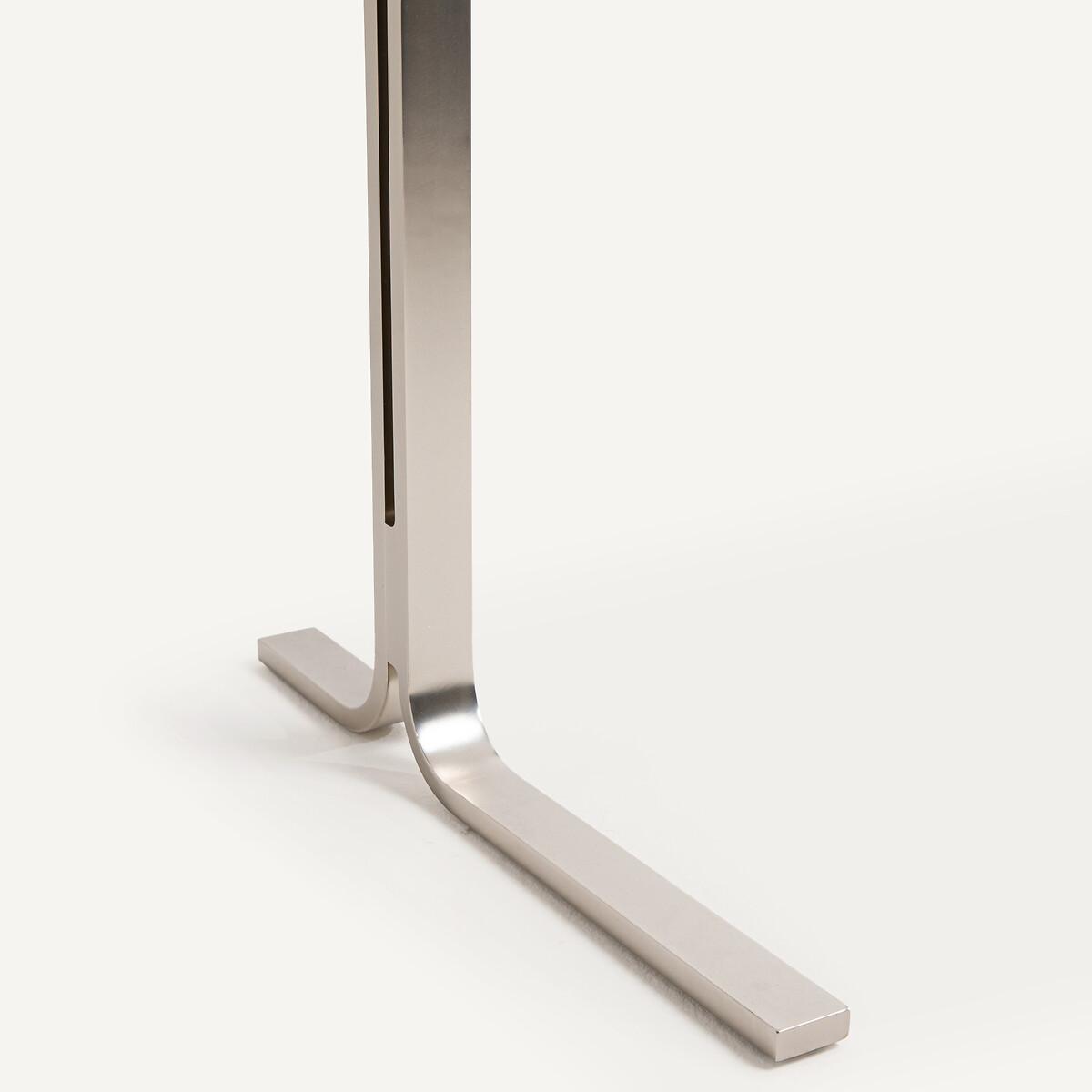 Jackson Walnut Veneered Desk with Satin Nickel Legs – image 9