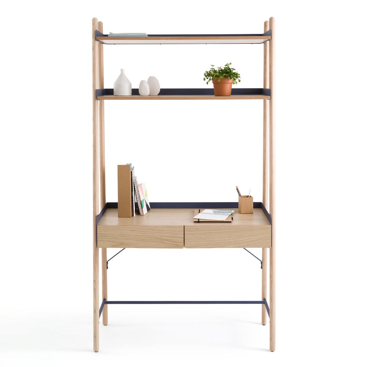 Meti Wood & Metal Shelving Desk – image 2