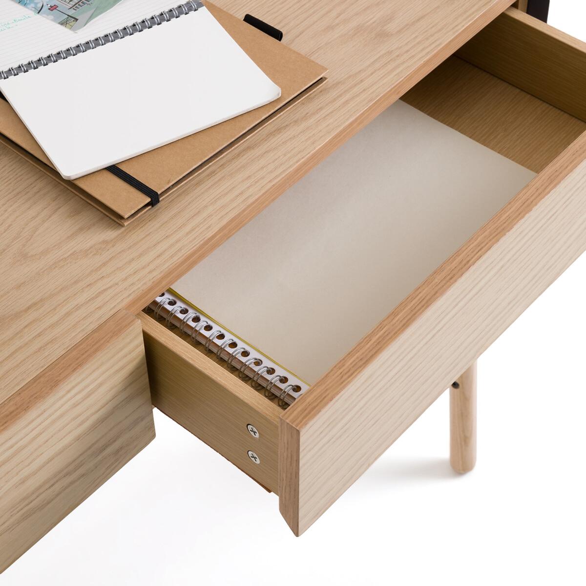 Meti Wood & Metal Shelving Desk – image 4