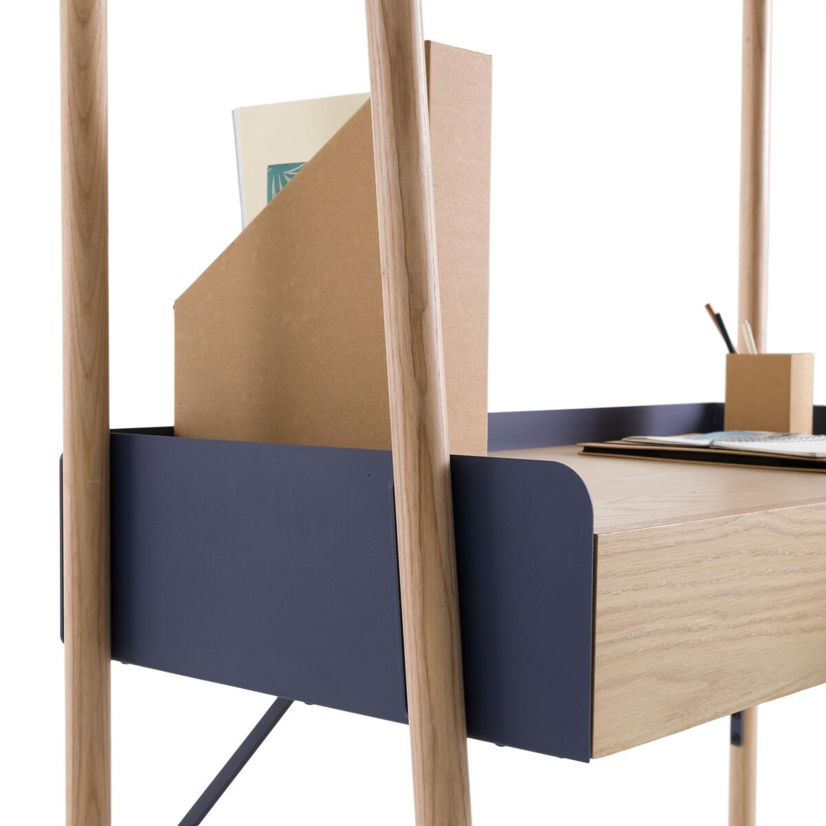Meti Wood & Metal Shelving Desk – image 5