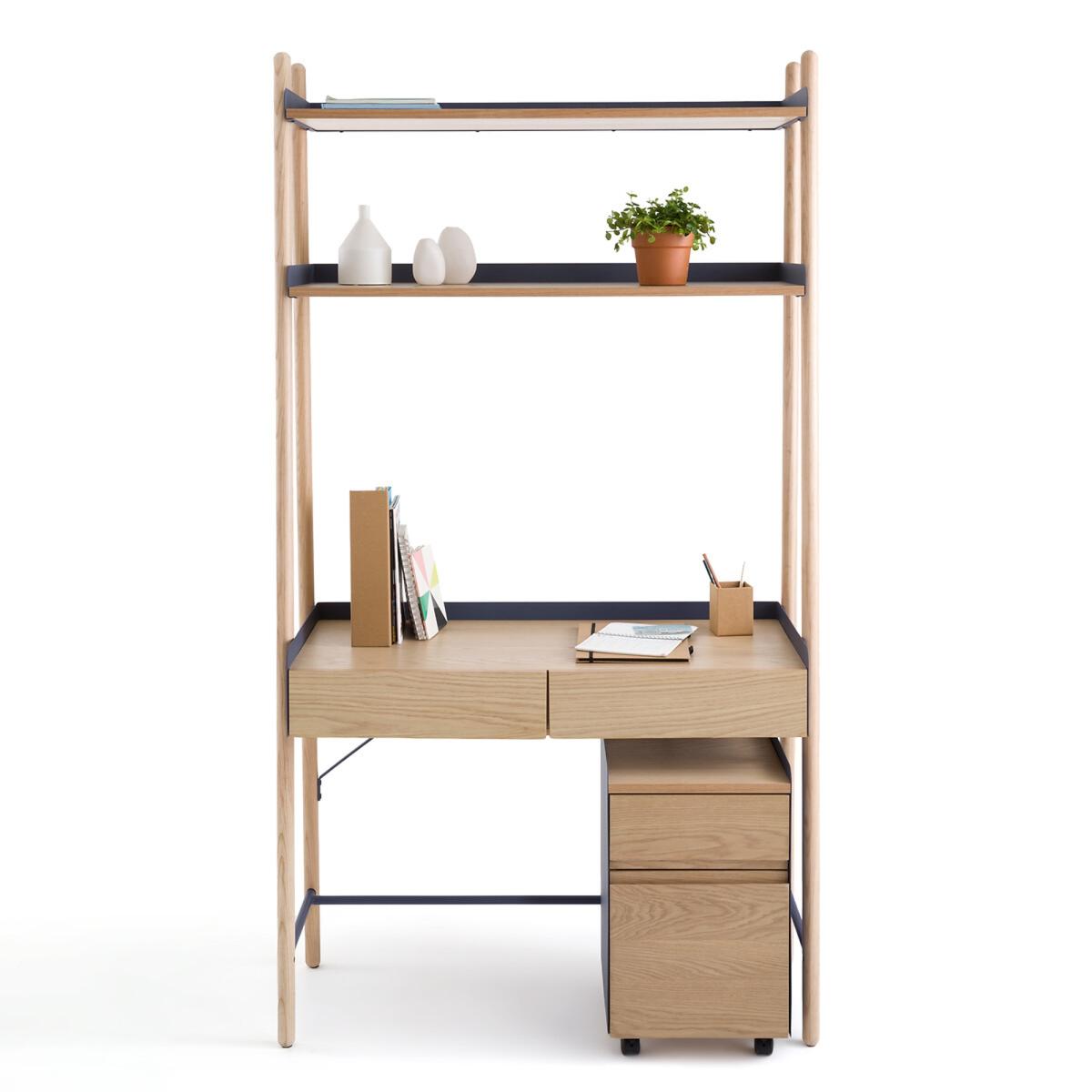 Meti Wood & Metal Shelving Desk – image 6