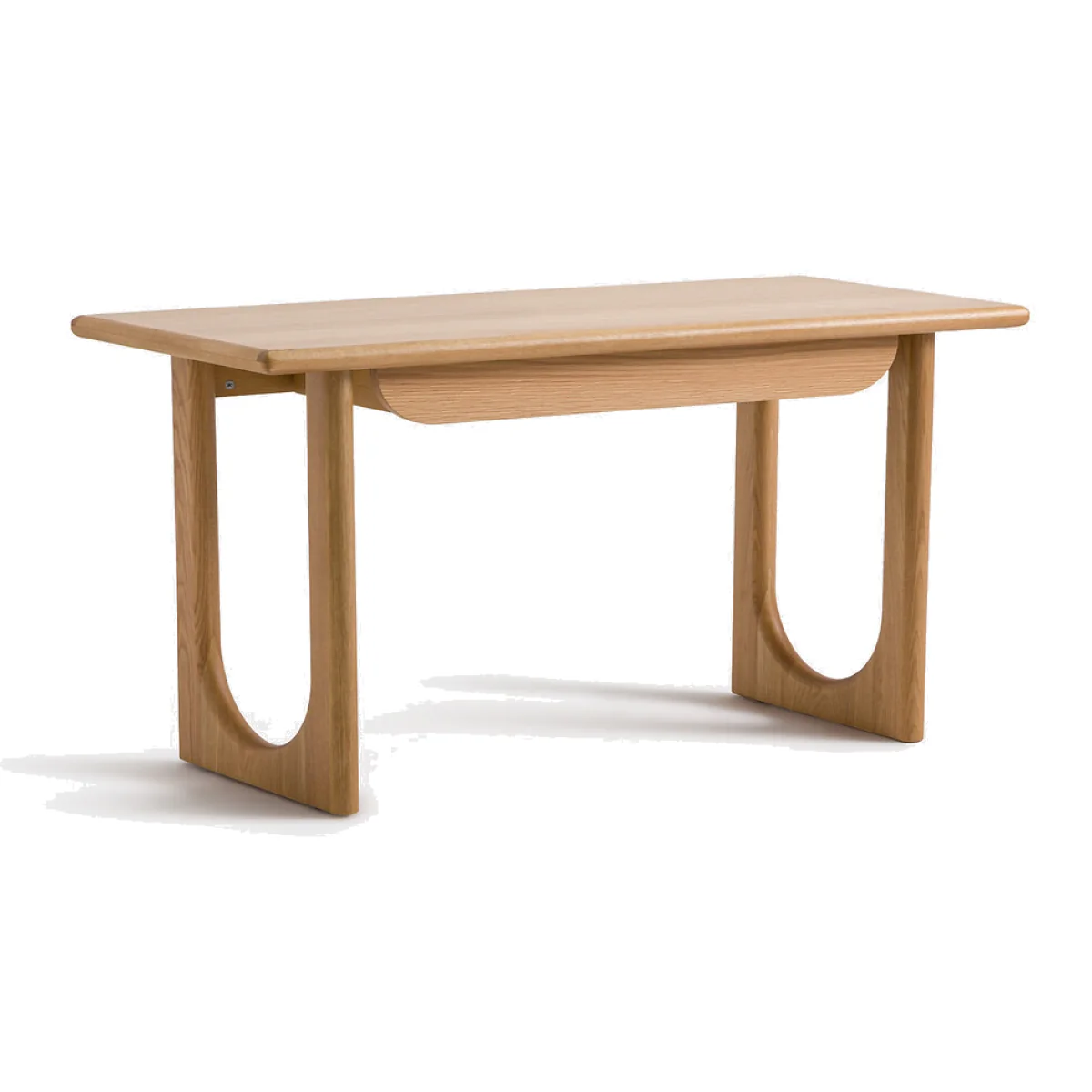 Douve Oak Desk in Oak Veneer with 1 Drawer – image 1