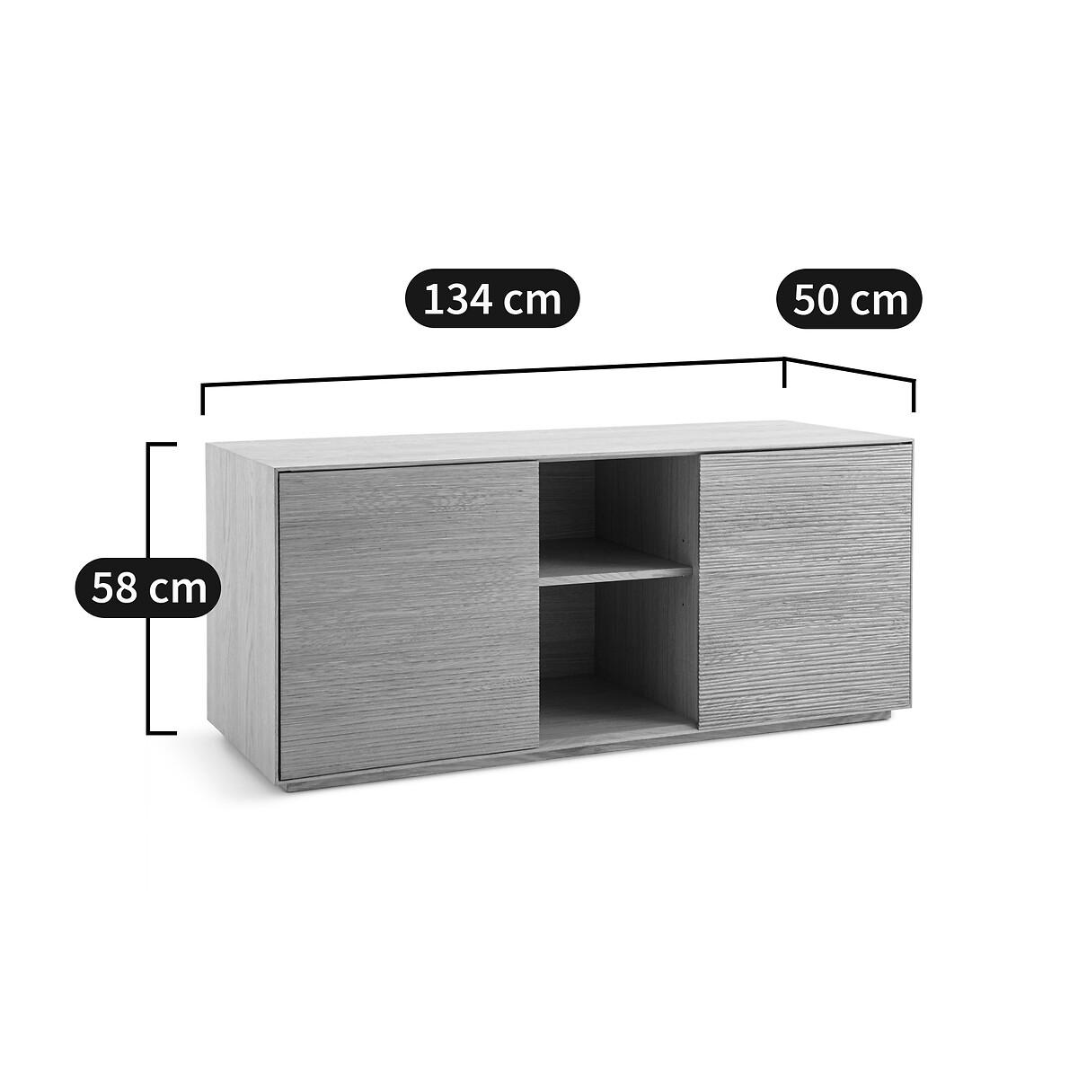 Mikube Oak and Veneer Desk with 2-Door Unit – image 9
