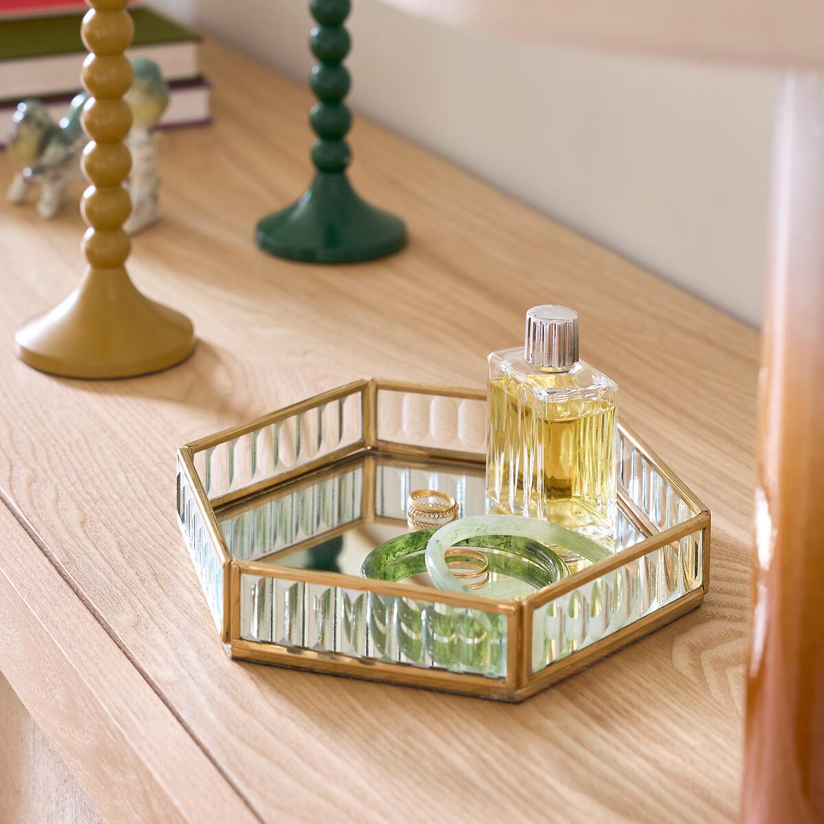 Uyova Brass and Glass Desk Tidy L21cm – image 2