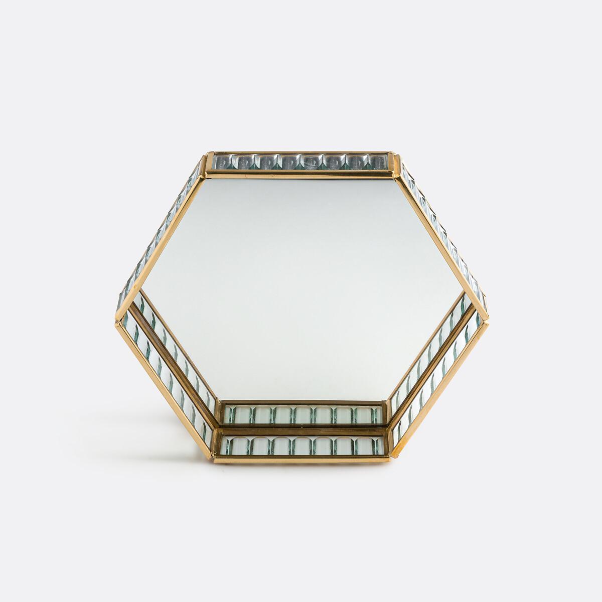 Uyova Brass and Glass Desk Tidy L21cm – image 3