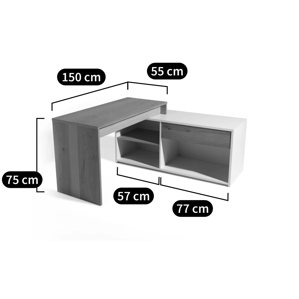 Maddo Angled Modular Desk – image 6