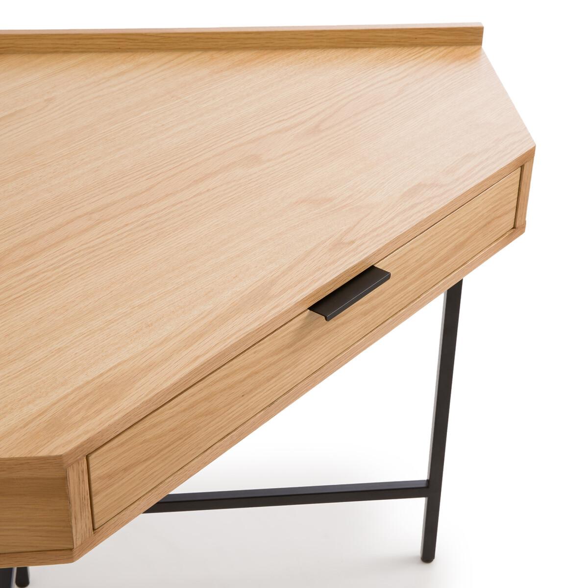 Volga Wood & Metal Corner Console Desk with 1 Drawer – image 5