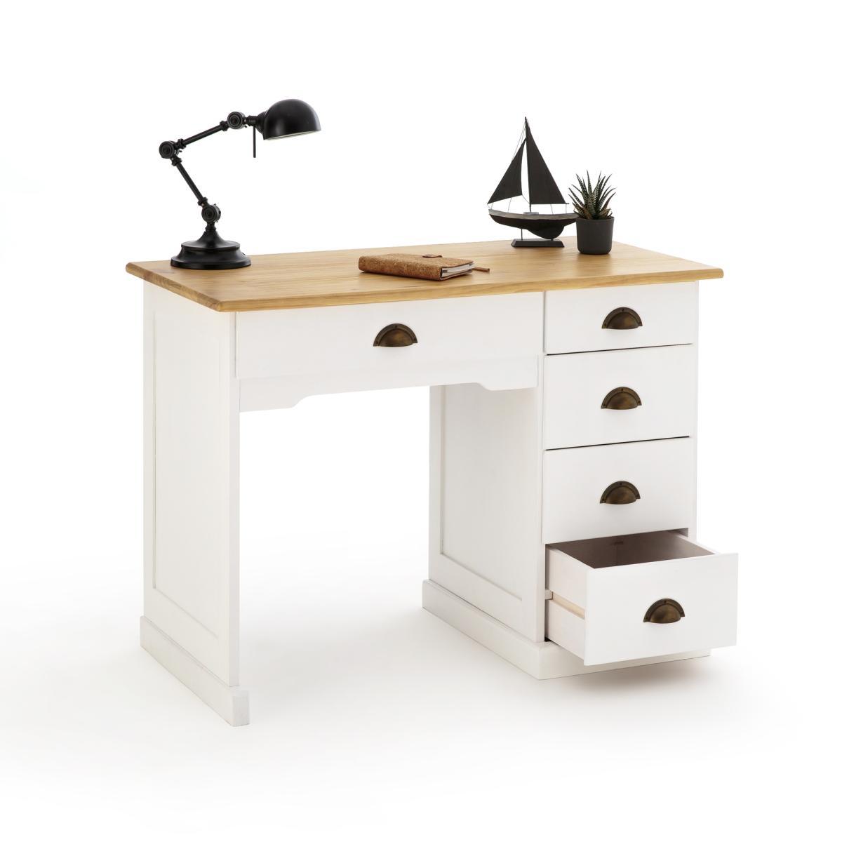 Betta Solid Pine Simple Desk with 4 5 Drawers – image 2