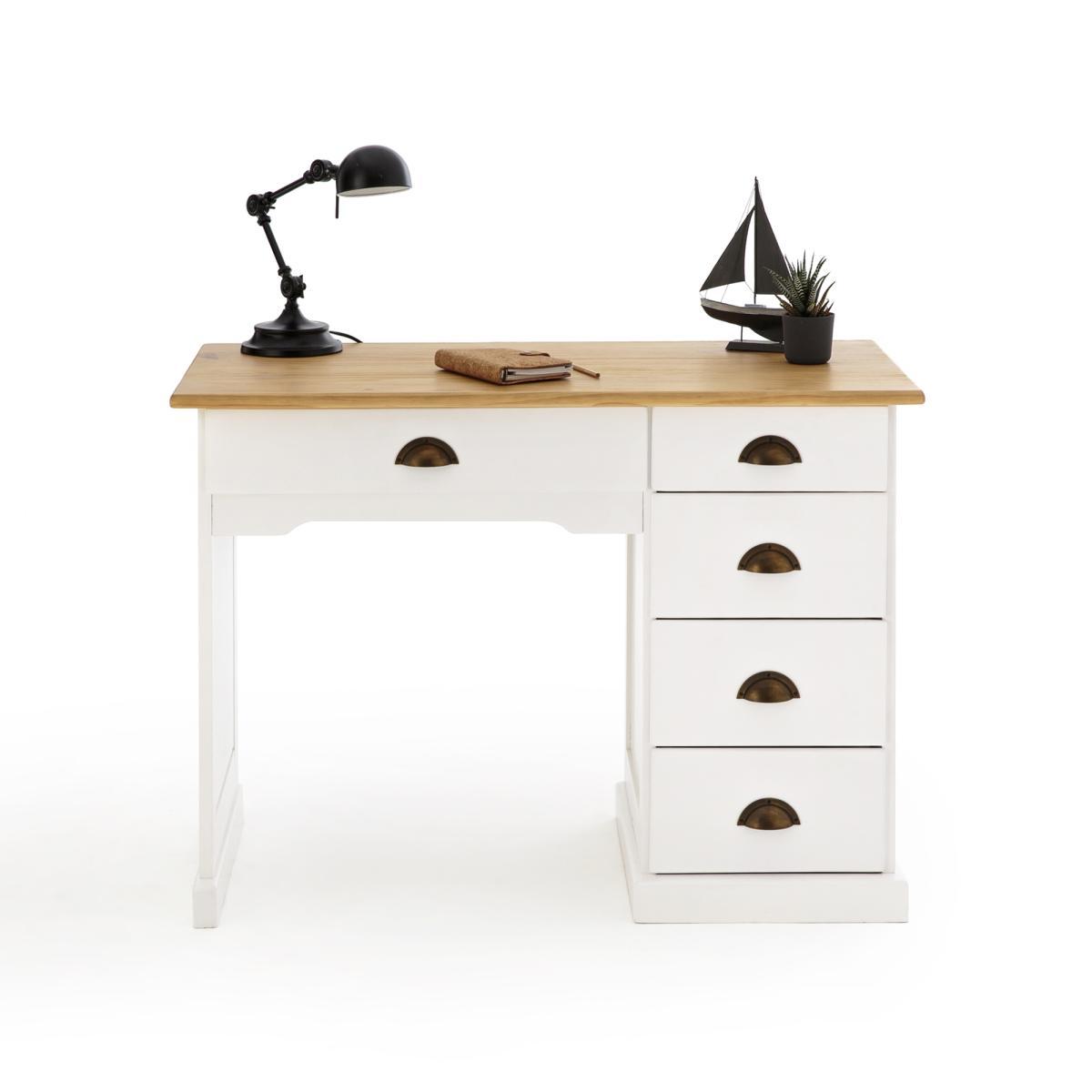Betta Solid Pine Simple Desk with 4 5 Drawers – image 3