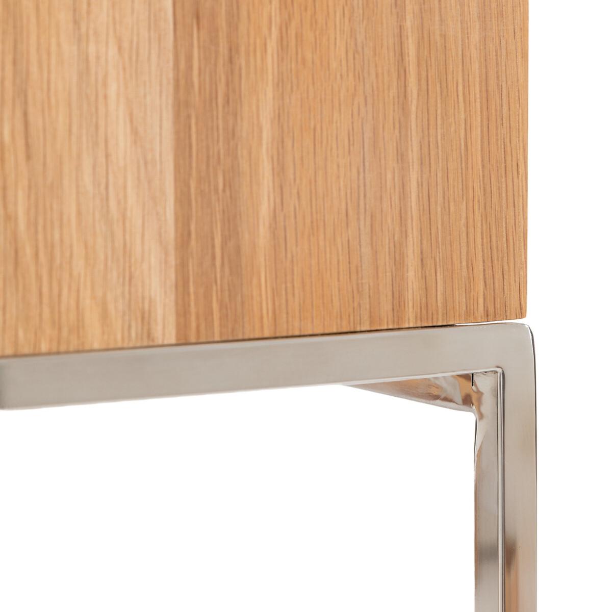 Zaim Oak Veneer and Chrome Desk – image 5