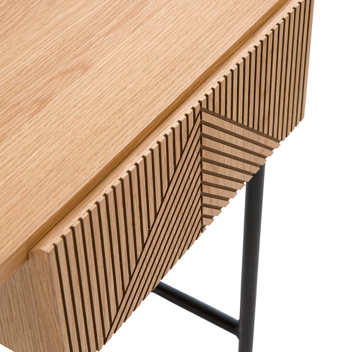 Lodge Oak Veneer 2-Drawer Desk – image 5