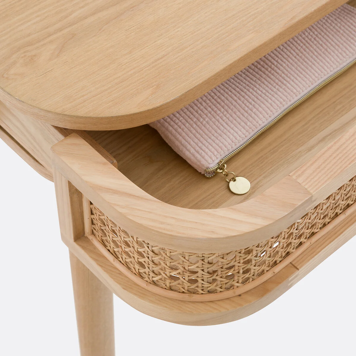 Laora Canework Desk with Drawer – image 6