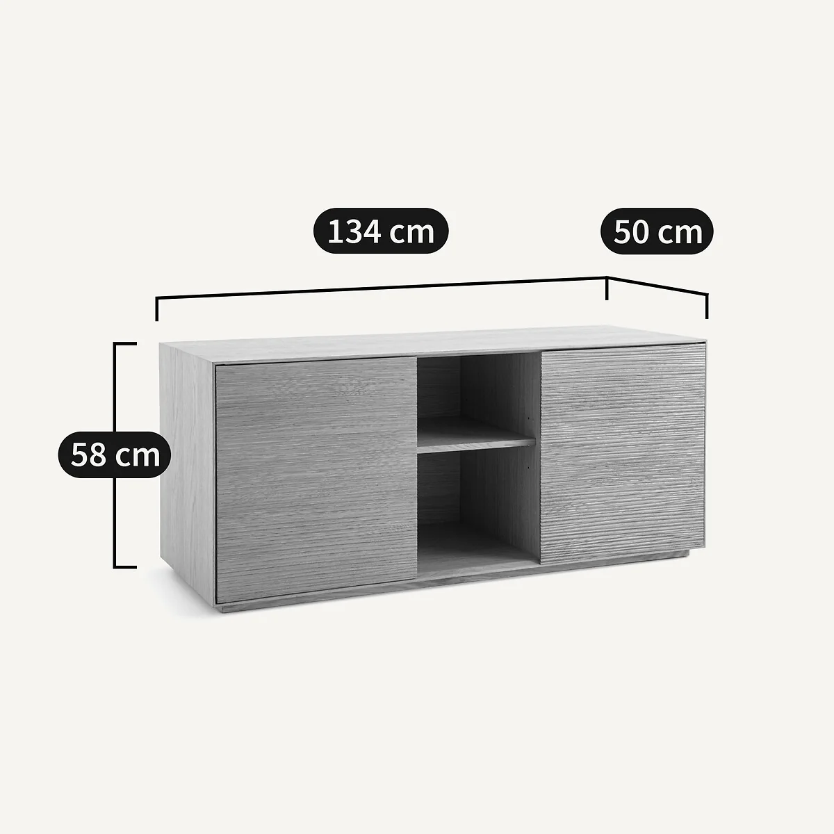 Mikube Oak and Veneer Desk with 2-Door Unit – image 10