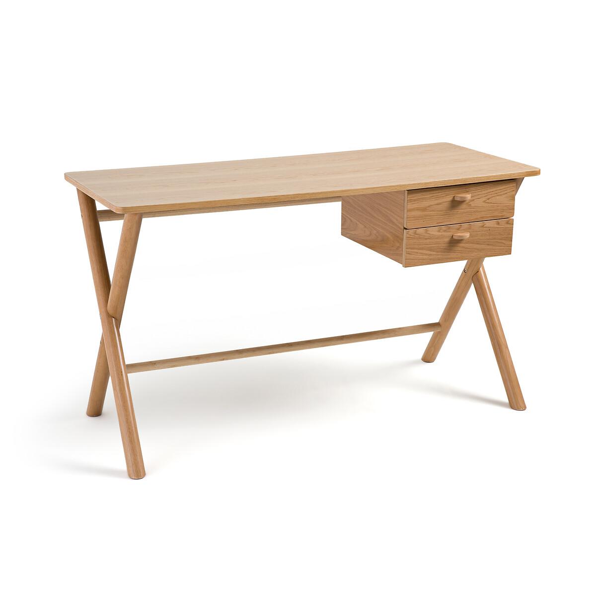 Tivali Oak Veneer 2-Drawer Desk – image 3