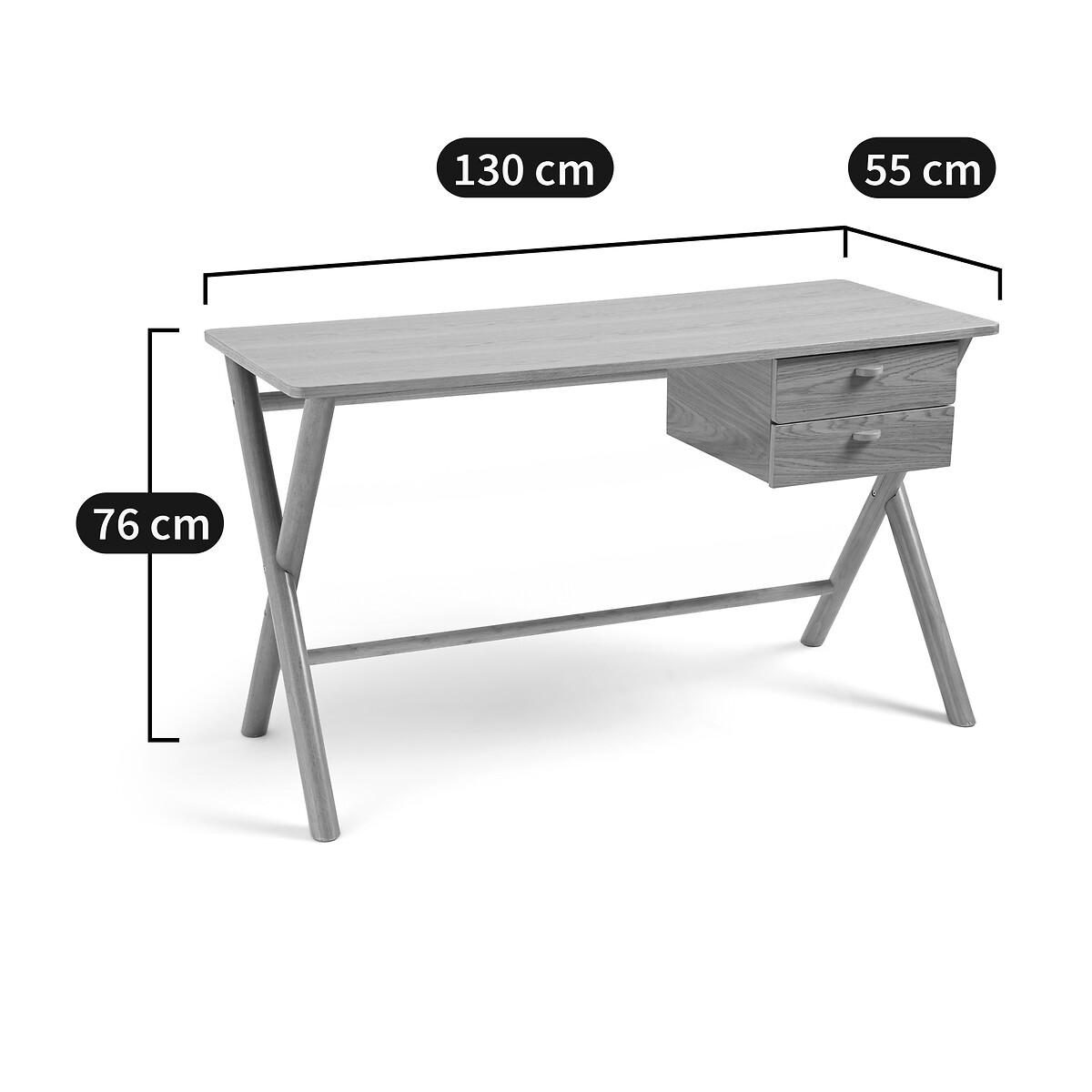 Tivali Oak Veneer 2-Drawer Desk – image 7