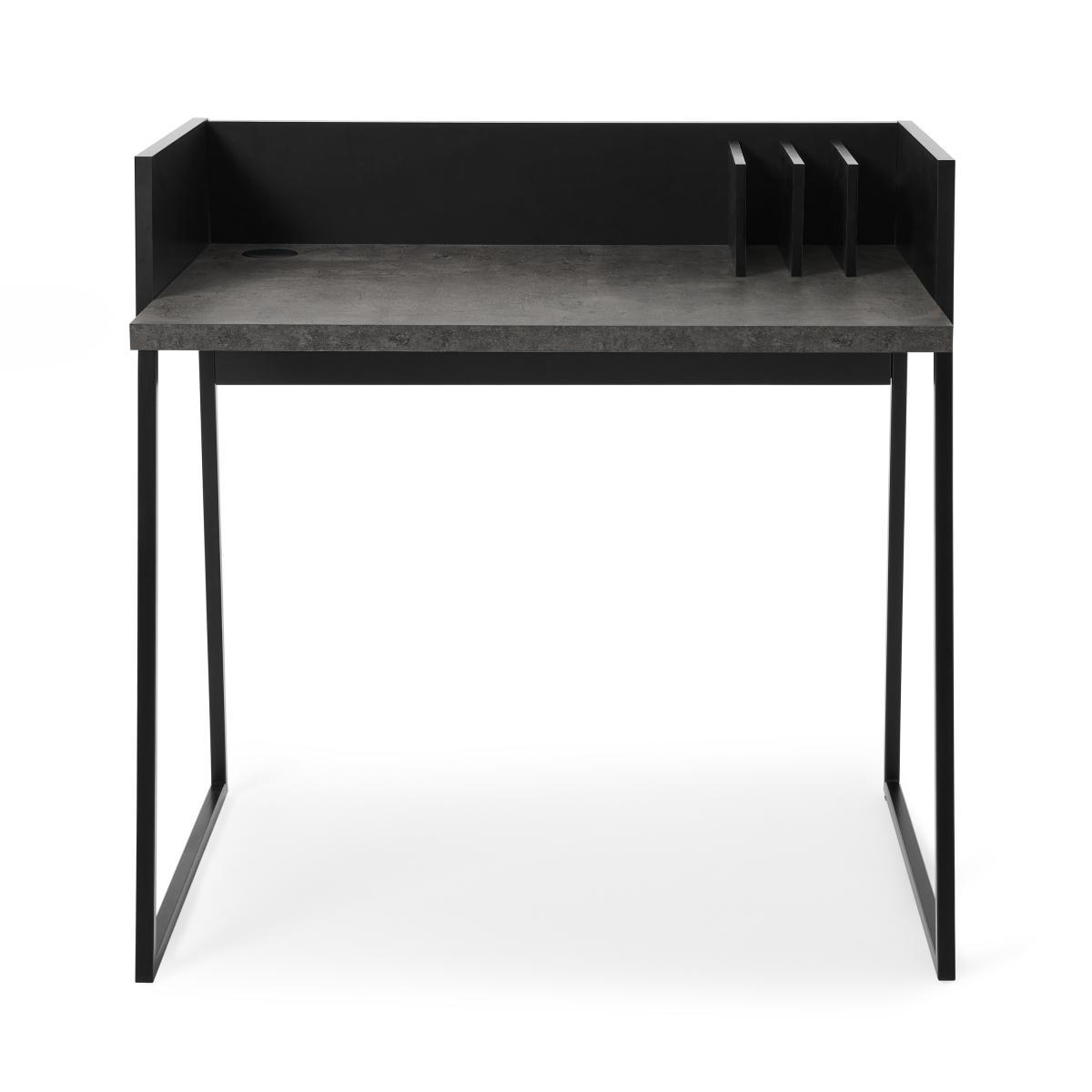 Arren Desk, Concrete Effect & Black Steel – image 2