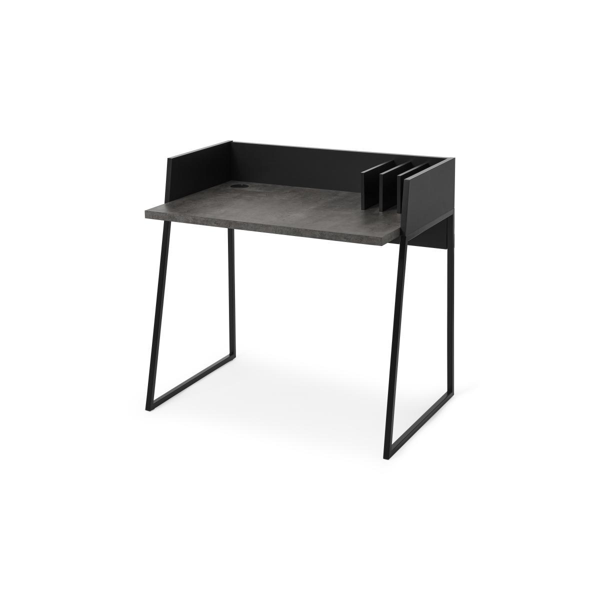 Arren Desk, Concrete Effect & Black Steel – image 3