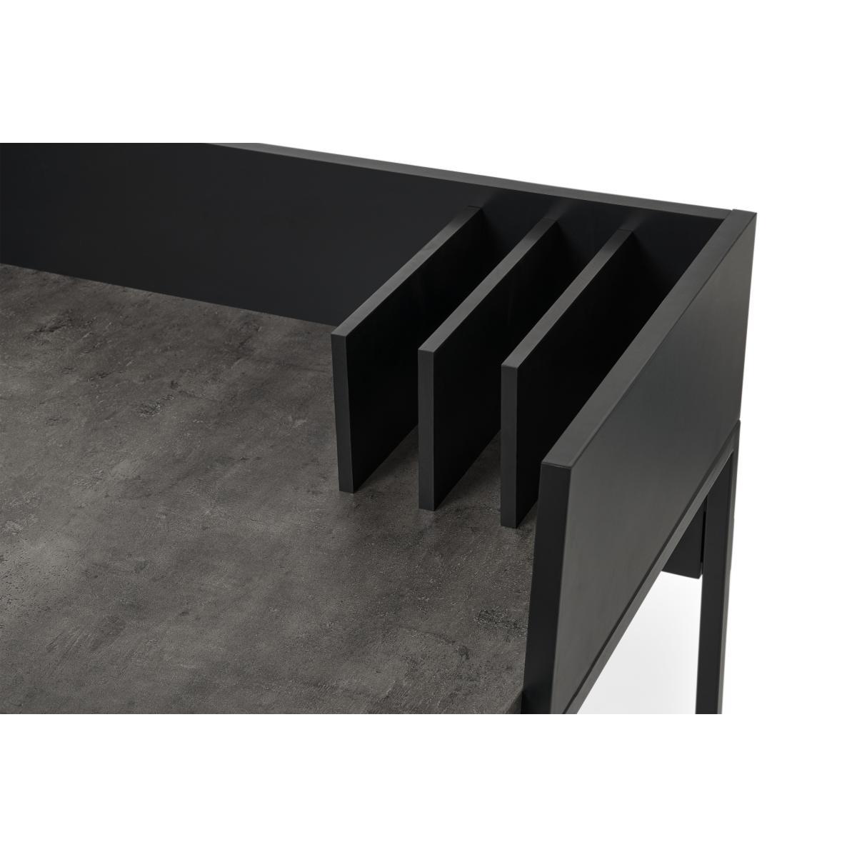 Arren Desk, Concrete Effect & Black Steel – image 6