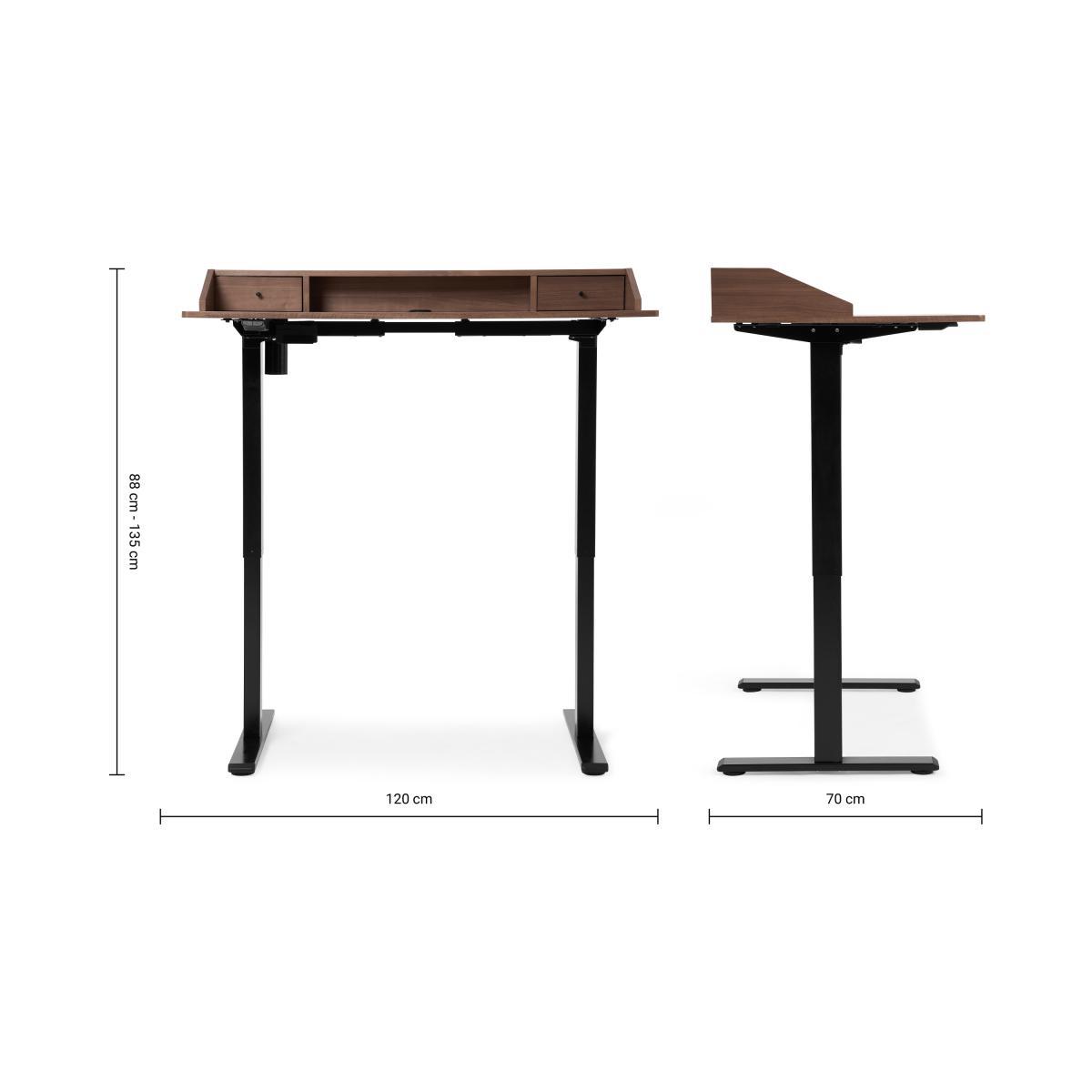Lawford Height-Adjustable Desk, Walnut – image 9