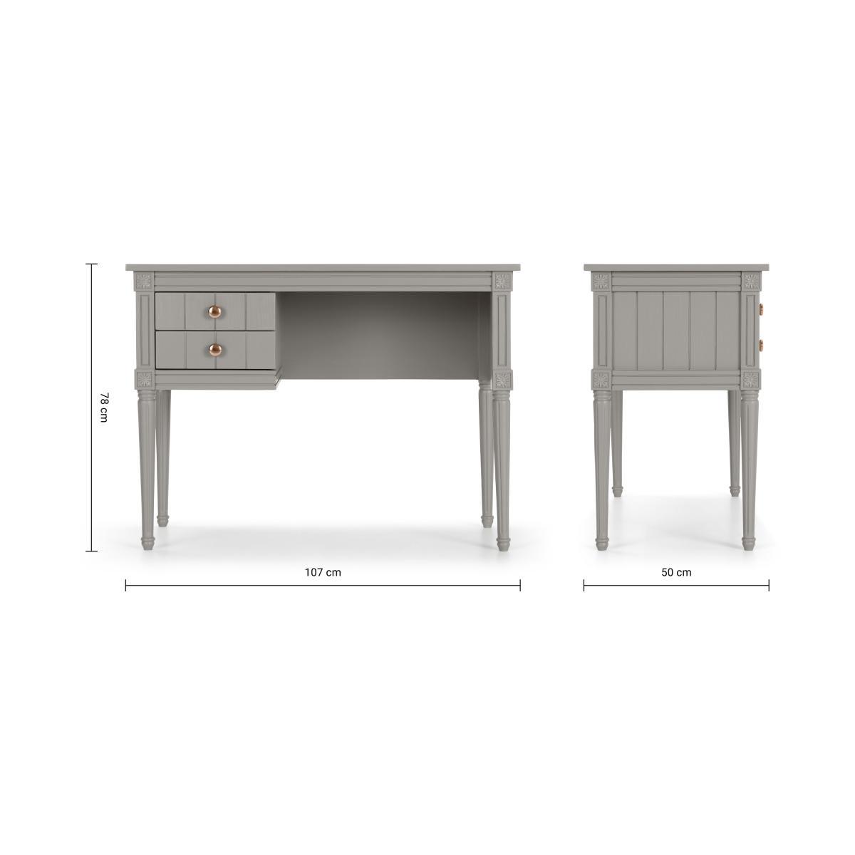 Bourbon Vintage Compact Desk, Grey – image 9
