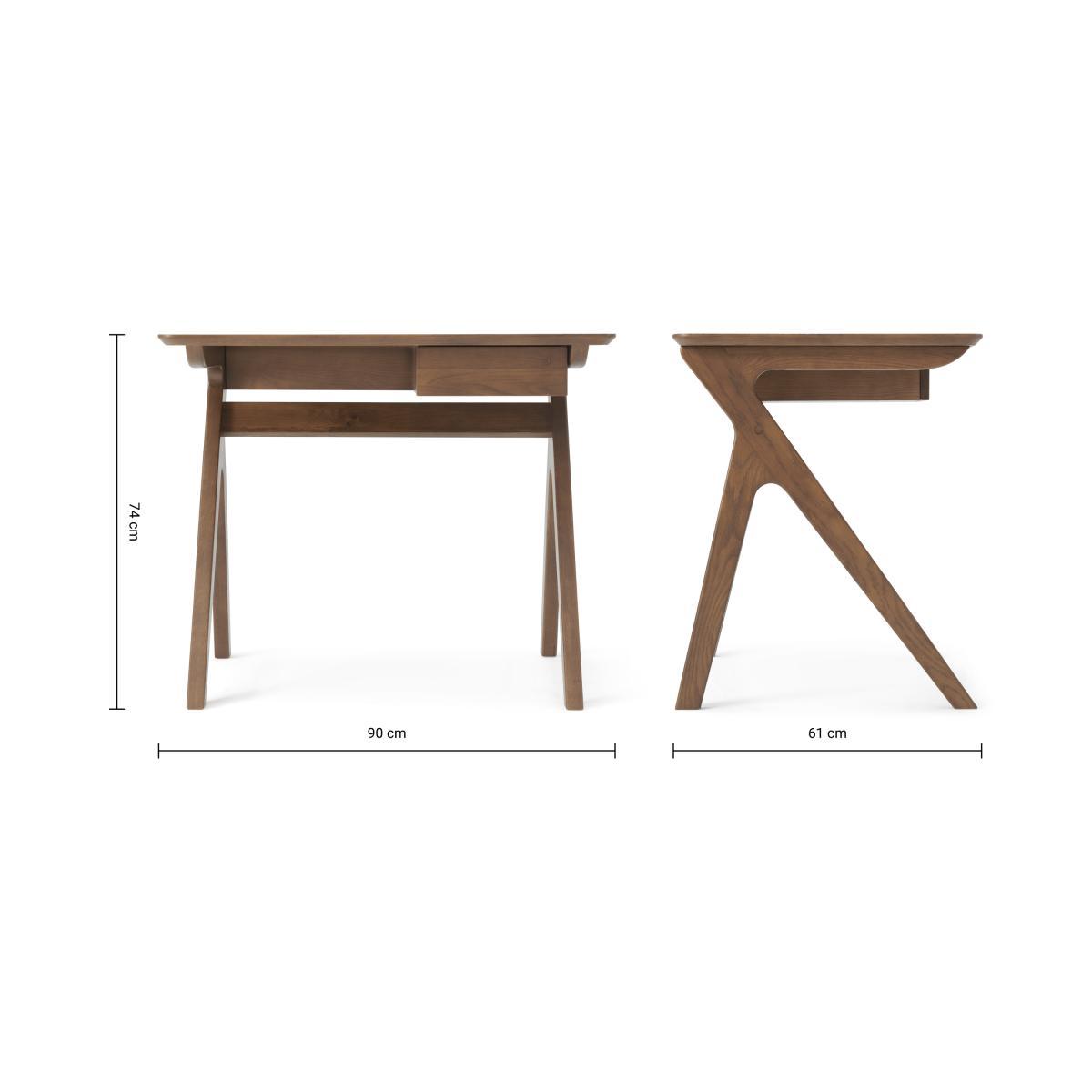 Wilkinson Compact Desk, Dark Stain Oak – image 10