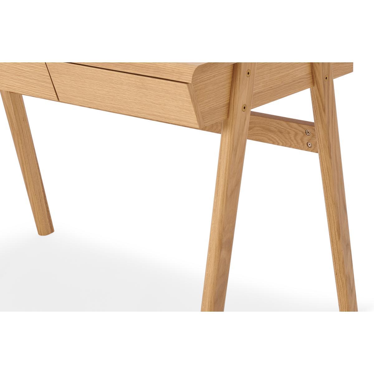 Calama Compact Desk, Oak & Faux Leather – image 6