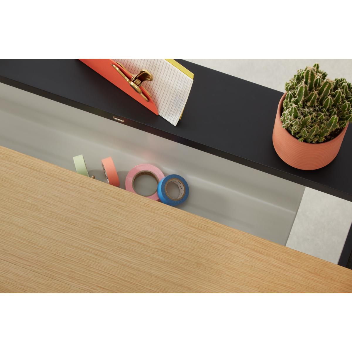 Blaise Desk, Oak and Black – image 7