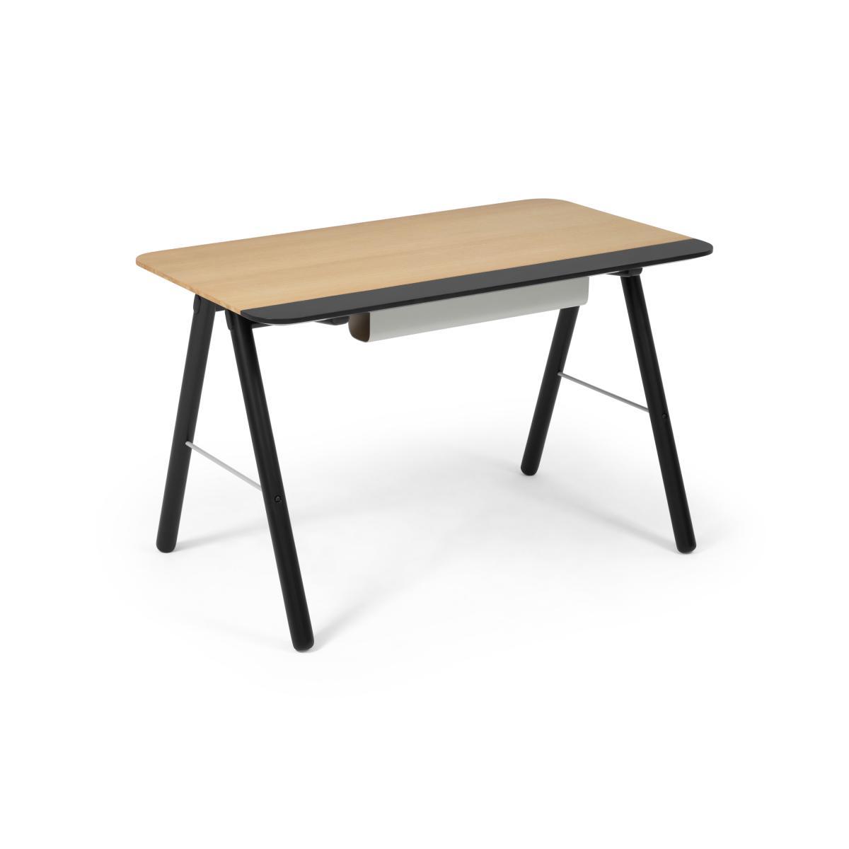 Blaise Desk, Oak and Black – image 8