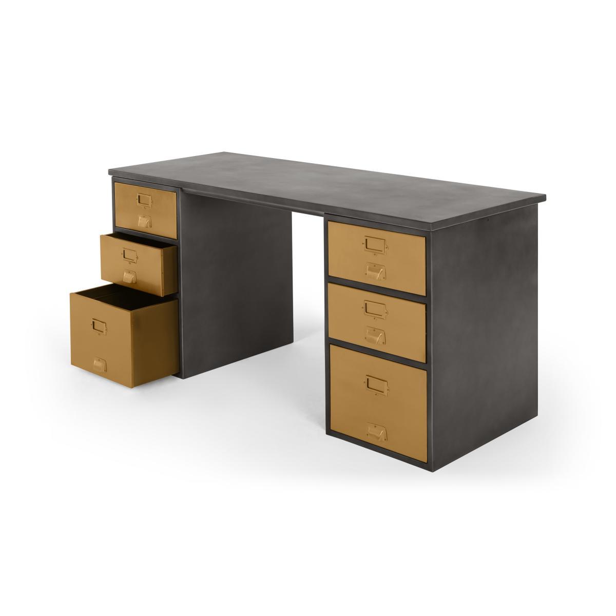 Stow Storage Desk, Vintage Brass – image 6