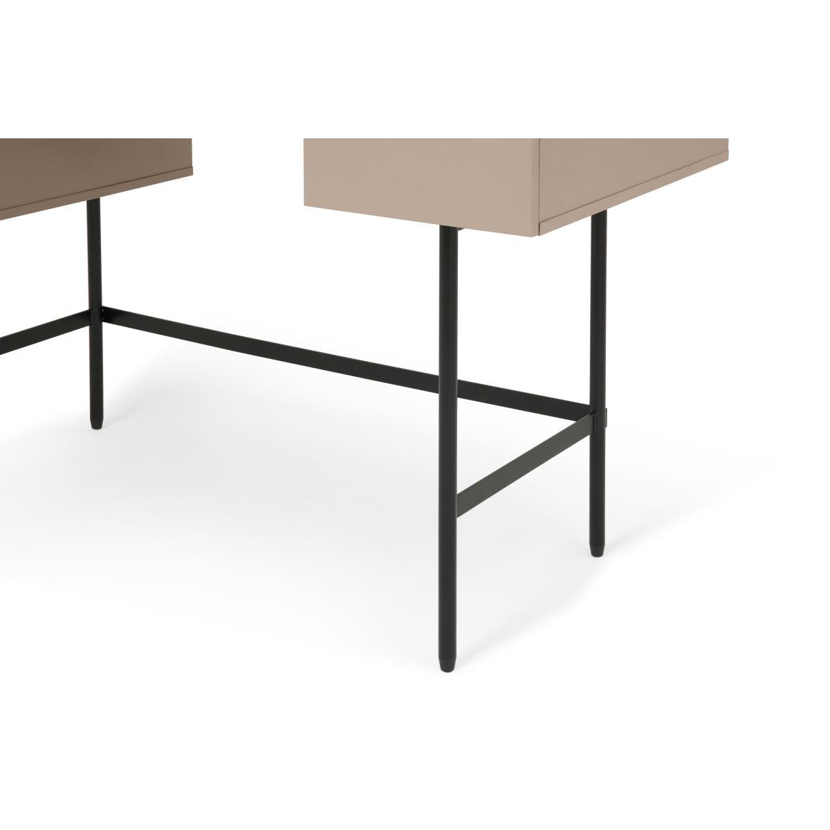 Heaton Wide Desk, Cappuccino & Walnut Effect – image 7