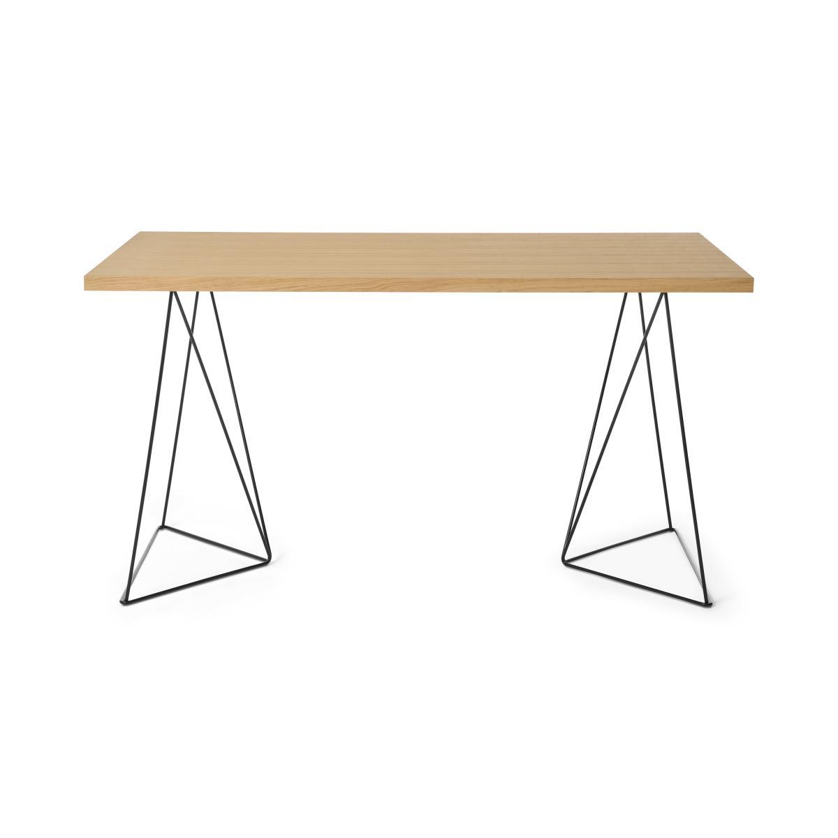 Solly Desk, Oak & Black Steel – image 2
