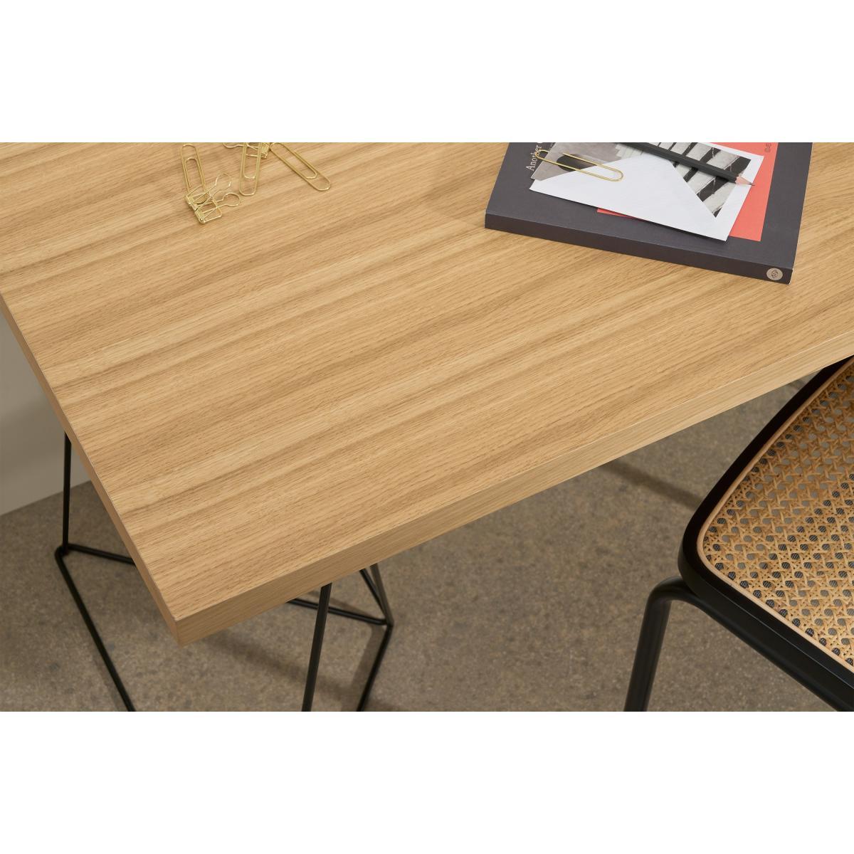 Solly Desk, Oak & Black Steel – image 5