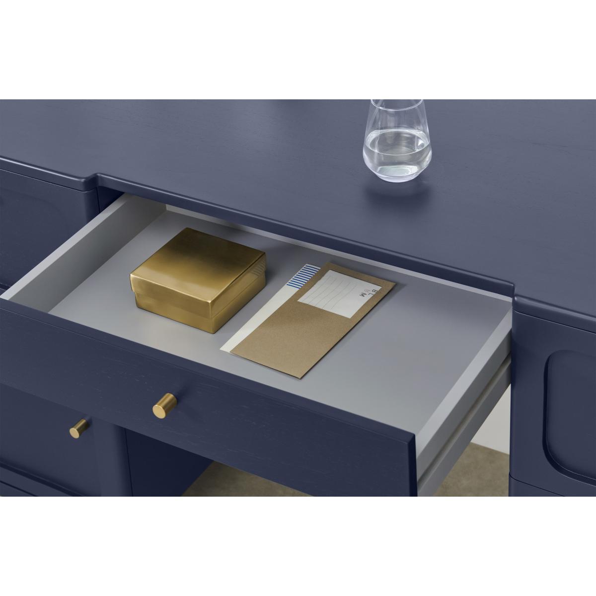 Bromley Wide Desk, Deep Navy & Grey – image 5