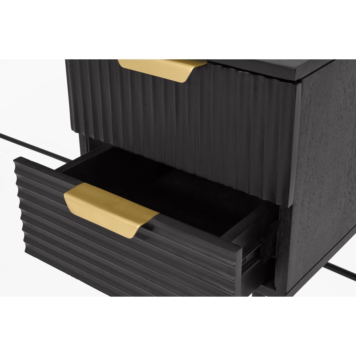 Haines Wide Desk, Charcoal Black Mango Wood – image 6