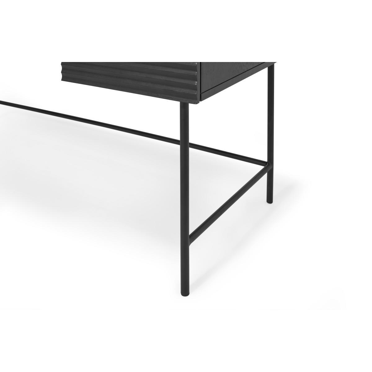 Haines Wide Desk, Charcoal Black Mango Wood – image 7