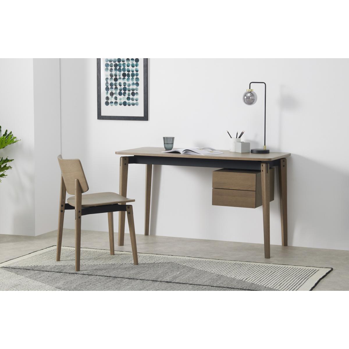 Mellor Desk, Dark Stain Oak & Textured Charcoal – image 4
