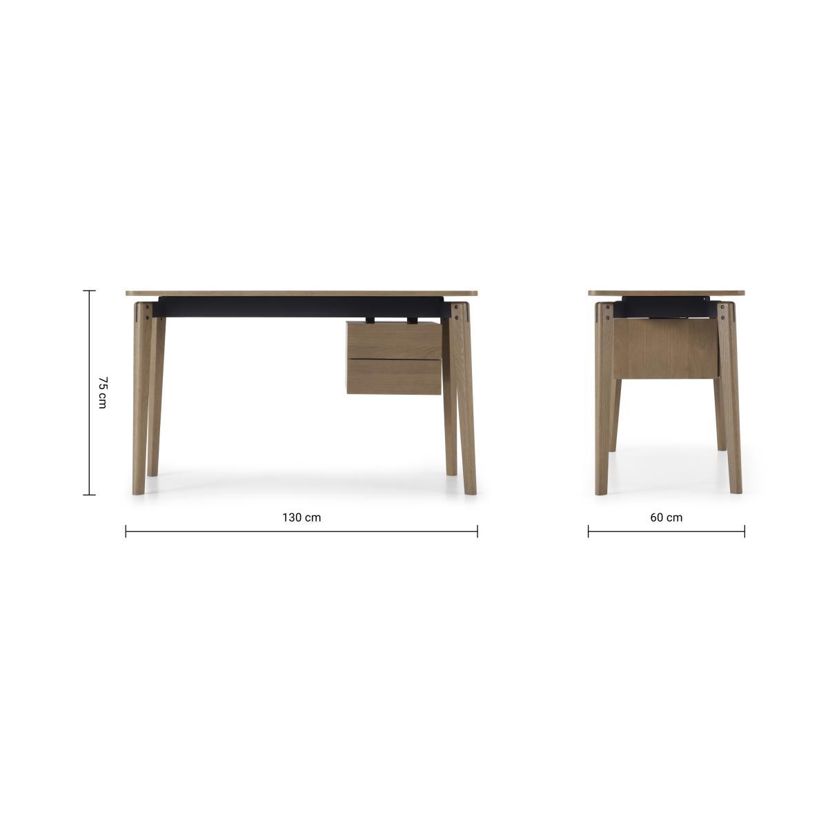 Mellor Desk, Dark Stain Oak & Textured Charcoal – image 8