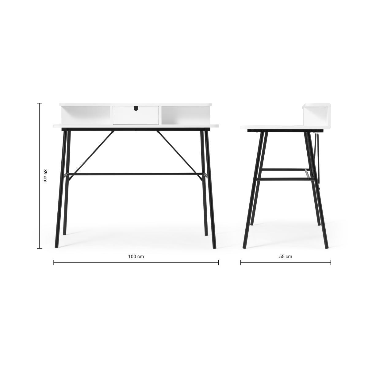 Pascal Desk, White & Black – image 8