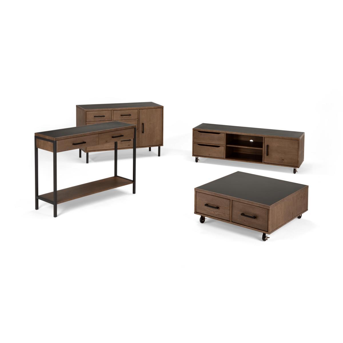 Depot Desk, Dark Stain Pine Wood – image 8