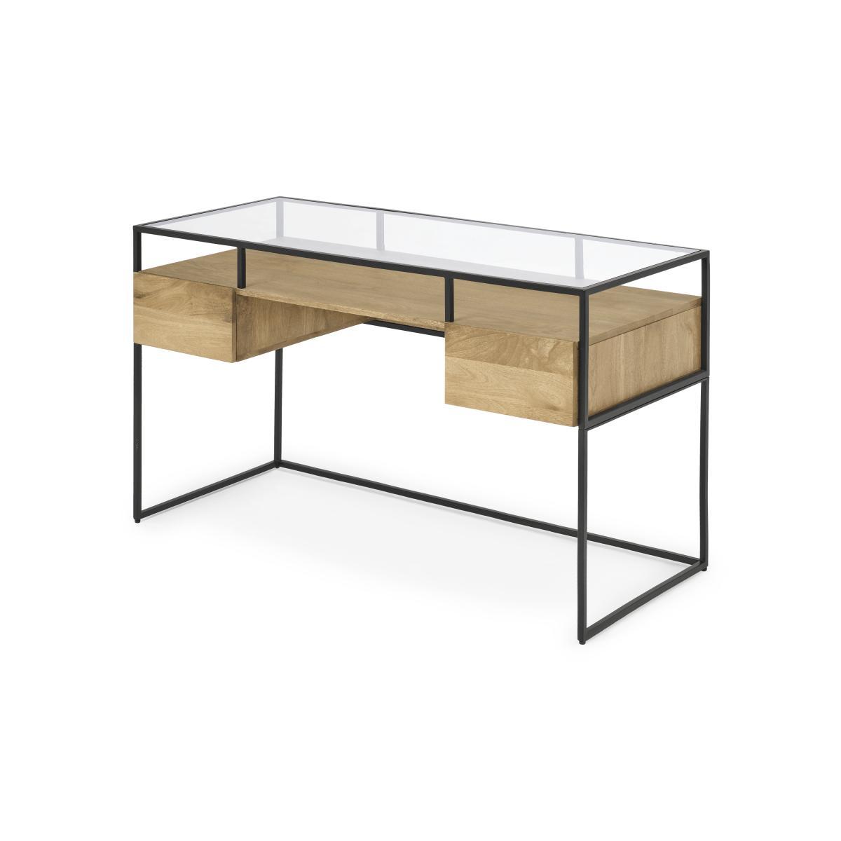 Kilby Desk, Light Mango Wood & Clear Glass – image 3