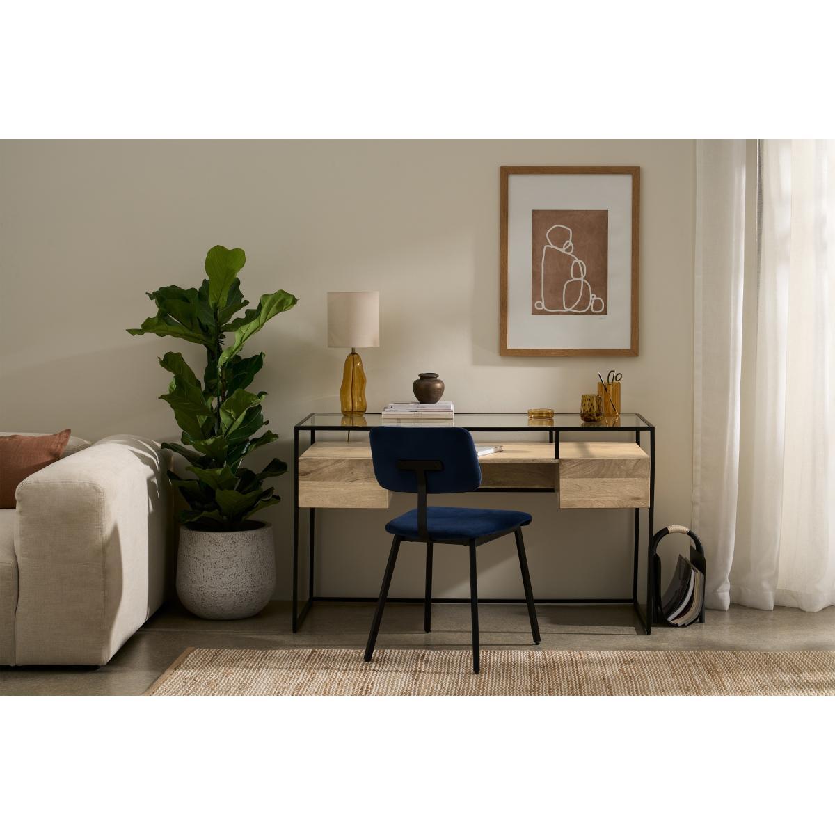 Kilby Desk, Light Mango Wood & Clear Glass – image 4