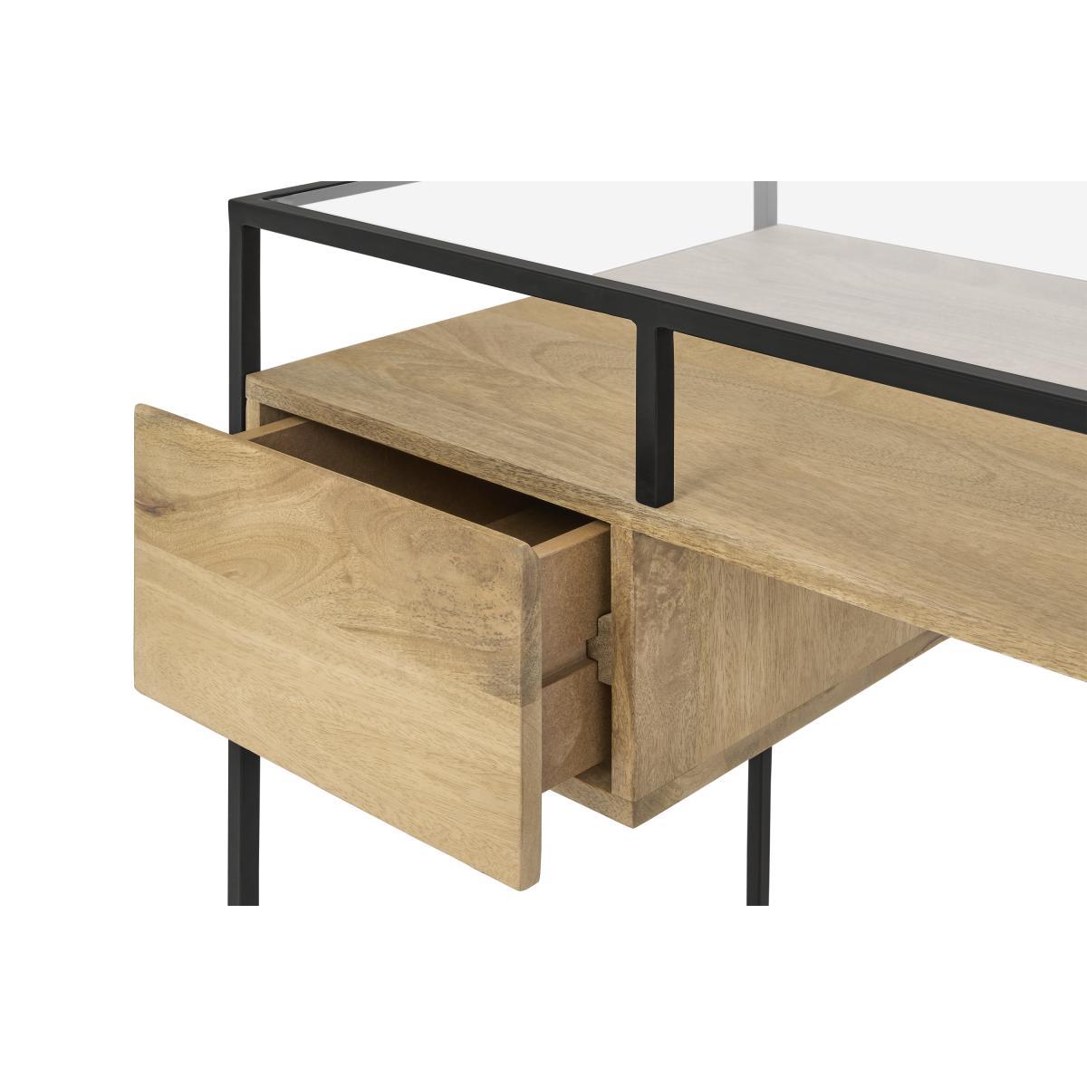 Kilby Desk, Light Mango Wood & Clear Glass – image 5
